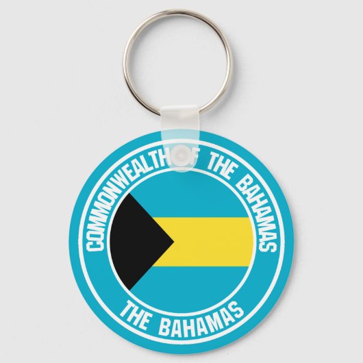 Porte-clés Emblème rond des Bahamas (Recto)