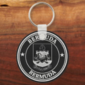 Porte-clés Emblème rond des Bermudes (Recto)