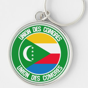 Porte-clés Emblème rond des Comores