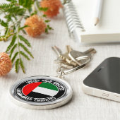 Porte-clés Emblème rond des Émirats arabes unis (Côté)