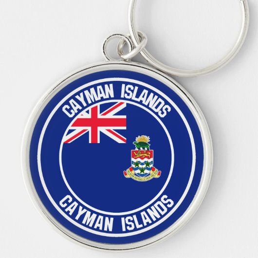 Porte-clés Emblème rond des îles Caïmans (Devant)