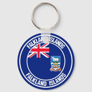 Porte-clés Emblème rond des îles Falkland
