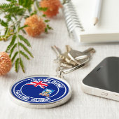 Porte-clés Emblème rond des îles Falkland (Côté)