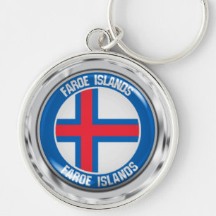 Porte-clés Emblème rond des îles Féroé