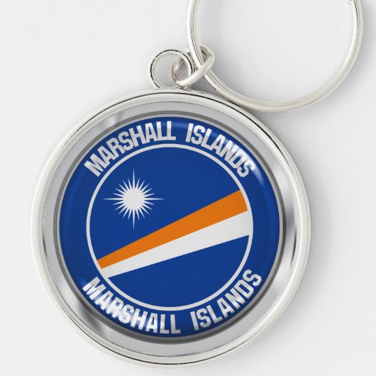 Porte-clés Emblème rond des Îles Marshall (Devant)