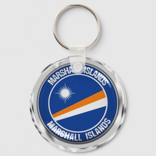 Porte-clés Emblème rond des Îles Marshall (Recto)