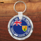Porte-clés Emblème rond des îles Turques et Caïques (Recto)