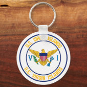 Porte-clés Emblème rond des îles Vierges américaines (Recto)