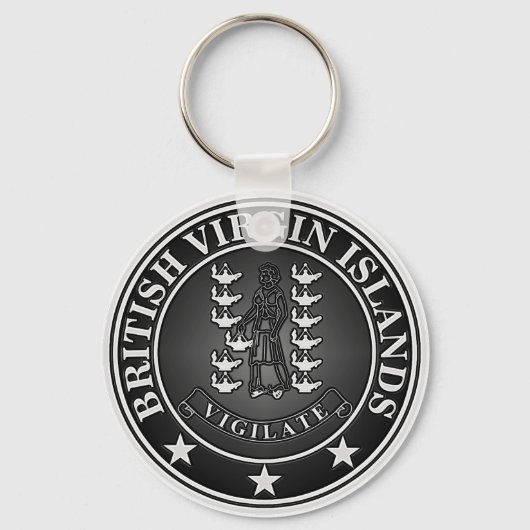 Porte-clés Emblème rond des îles Vierges britanniques (Recto)