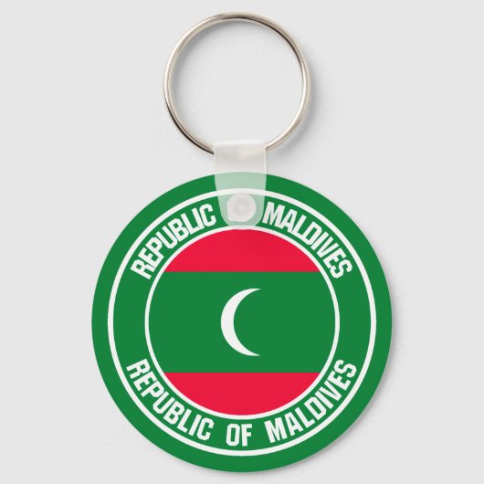 Porte-clés Emblème rond des Maldives (Recto)