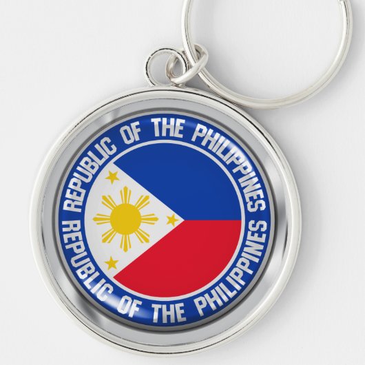 Porte-clés Emblème rond des Philippines (Devant)