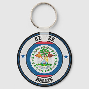 Porte-clés Emblème rond du Belize
