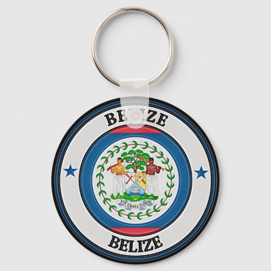 Porte-clés Emblème rond du Belize (Recto)