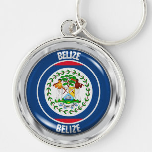 Porte-clés Emblème rond du Belize