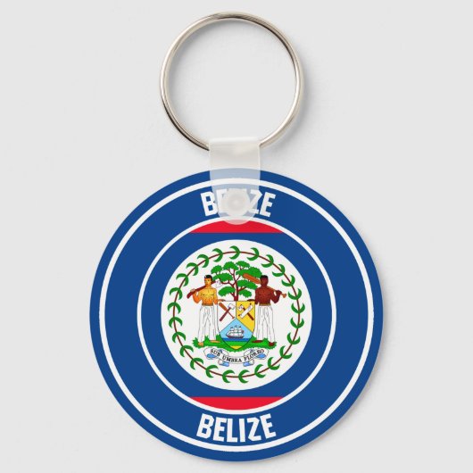 Porte-clés Emblème rond du Belize (Recto)