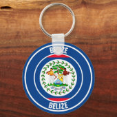 Porte-clés Emblème rond du Belize (Recto)