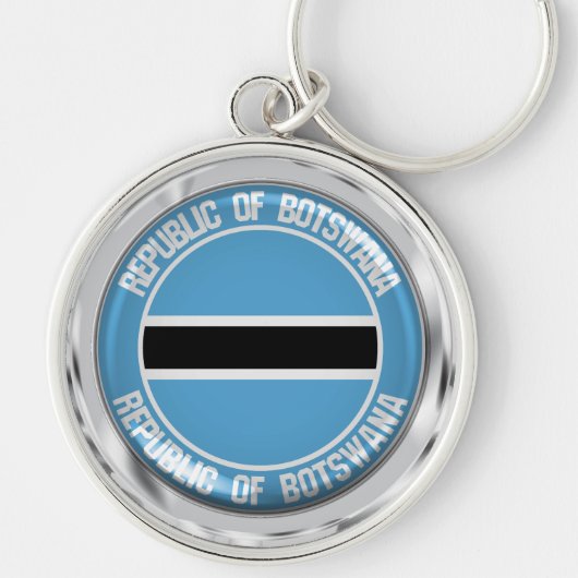 Porte-clés Emblème rond du Botswana (Devant)