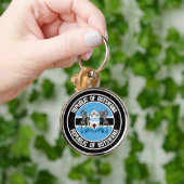 Porte-clés Emblème rond du Botswana (Main)