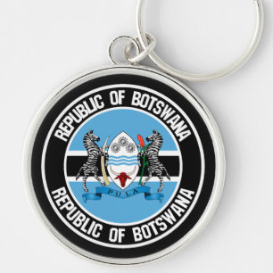 Porte-clés Emblème rond du Botswana