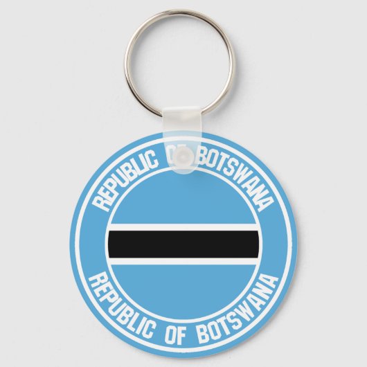 Porte-clés Emblème rond du Botswana (Recto)