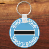 Porte-clés Emblème rond du Botswana (Recto)