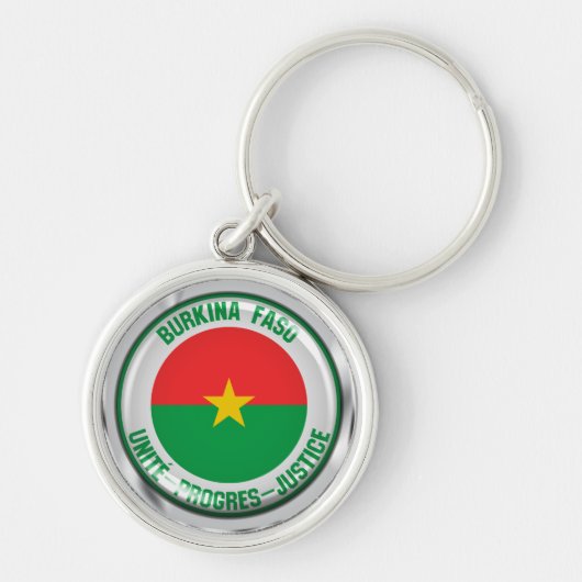 Porte-clés Emblème rond du Burkina Faso (Devant)