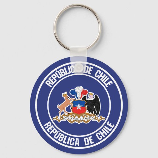 Porte-clés Emblème rond du Chili (Recto)