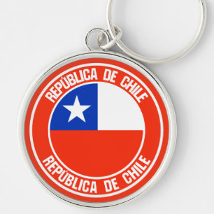 Porte-clés Emblème rond du Chili