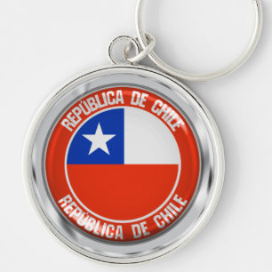 Porte-clés Emblème rond du Chili