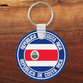 Porte-clés Emblème rond du Costa Rica (Recto)