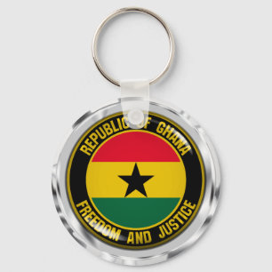 Porte-clés Emblème rond du Ghana