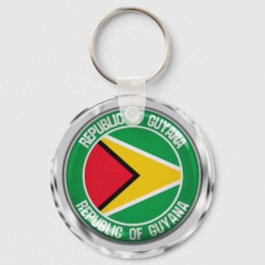 Porte-clés Emblème rond du Guyana (Recto)