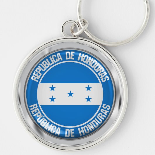 Porte-clés Emblème rond du Honduras (Devant)