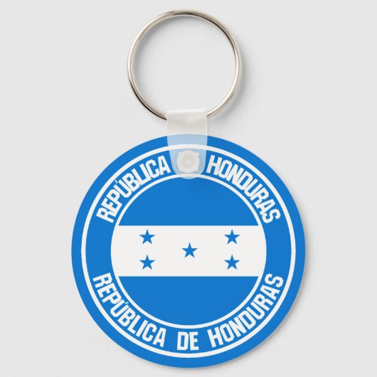 Porte-clés Emblème rond du Honduras (Recto)