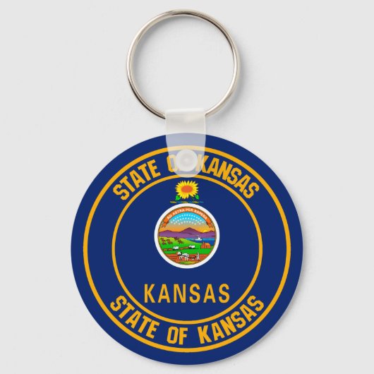 Porte-clés Emblème rond du Kansas (Recto)