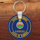 Porte-clés Emblème rond du Kansas (Recto)