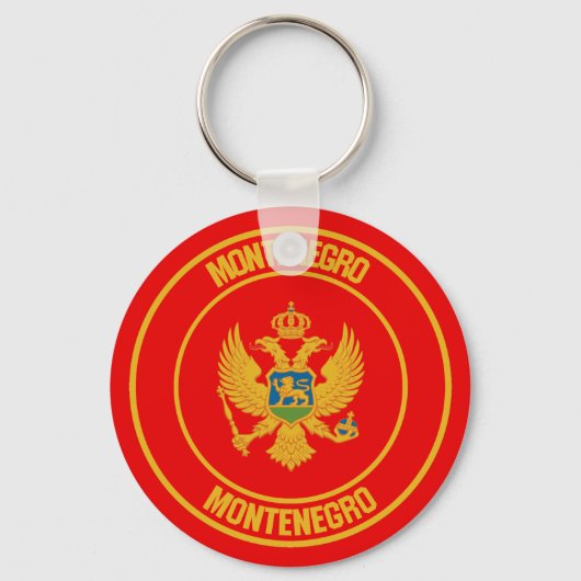 Porte-clés Emblème rond du Monténégro (Recto)