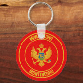 Porte-clés Emblème rond du Monténégro (Recto)