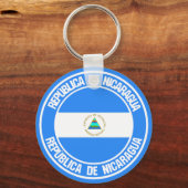 Porte-clés Emblème rond du Nicaragua (Recto)