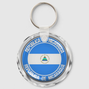 Porte-clés Emblème rond du Nicaragua