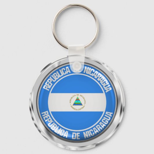 Porte-clés Emblème rond du Nicaragua (Recto)