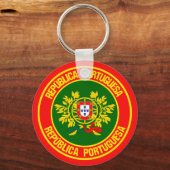 Porte-clés Emblème rond du Portugal (Recto)
