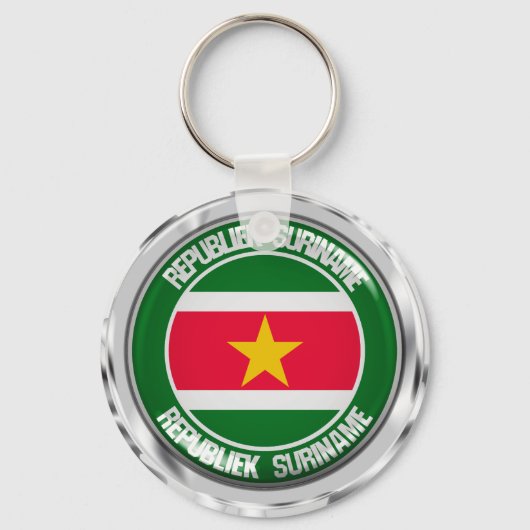 Porte-clés Emblème rond du Suriname (Recto)