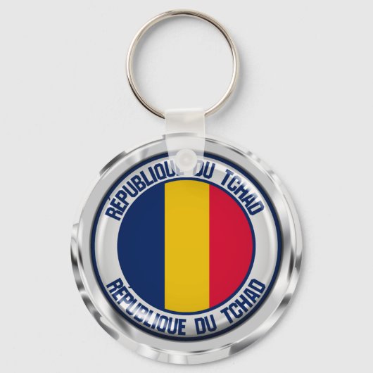 Porte-clés Emblème rond du Tchad (Recto)