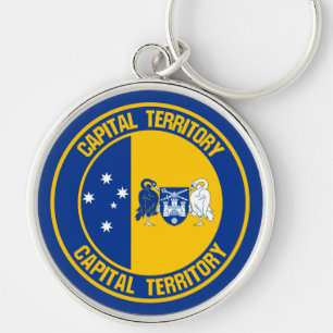 Porte-clés Emblème rond du territoire de la capitale