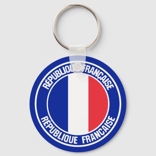 Porte-clés Emblème rond France (Recto)