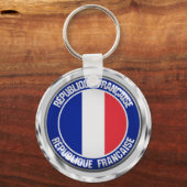 Porte-clés Emblème rond France (Recto)