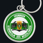Porte-clés Emblème rond Groningue<br><div class="desc">Emblème rond Groningue</div>