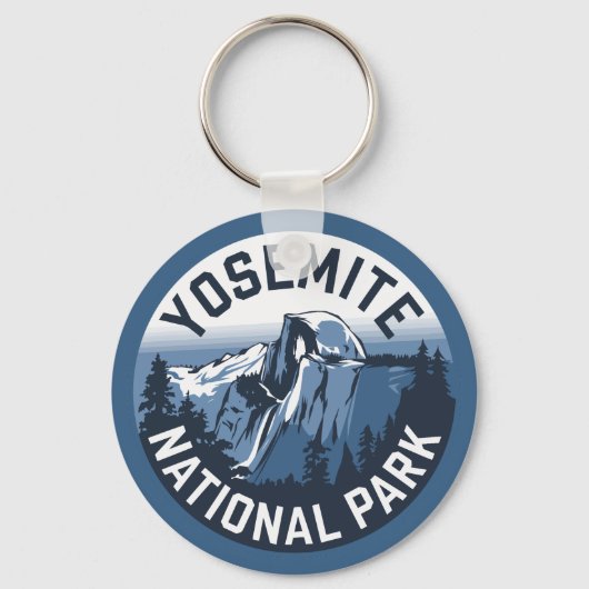Porte-clés Emblème Rond Half Dome Yosemite (Recto)