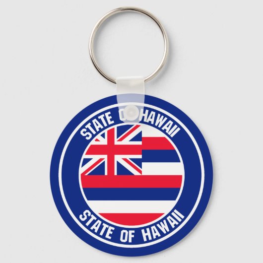 Porte-clés Emblème rond Hawaii (Recto)